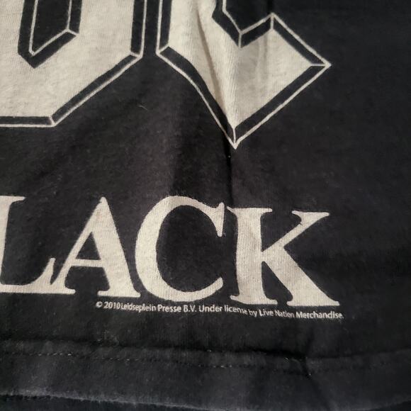 AC/DC Back in Black Band T Shirt Mens L Black 80s Retro Music Rock - Picture 6 of 8